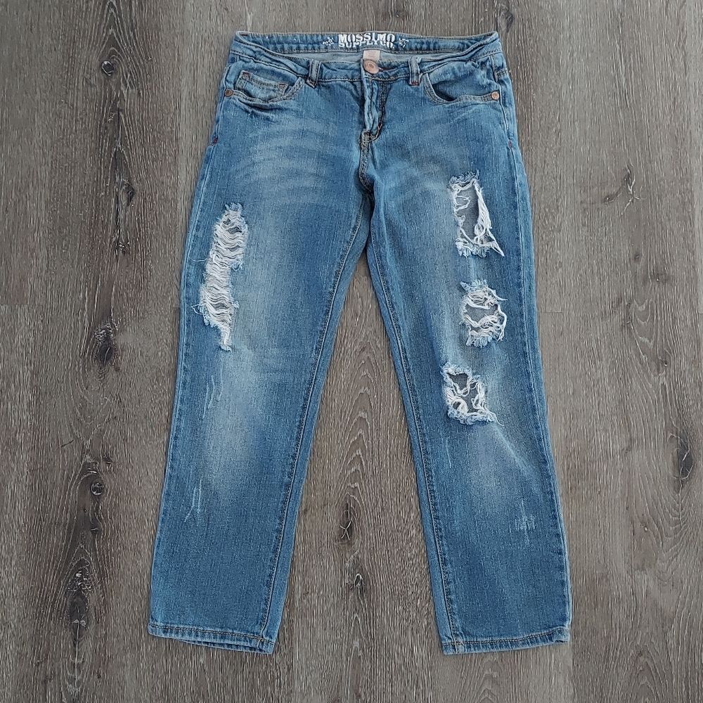 Mossimo Supply Co. Distressed Straight Leg Jeans Size 5